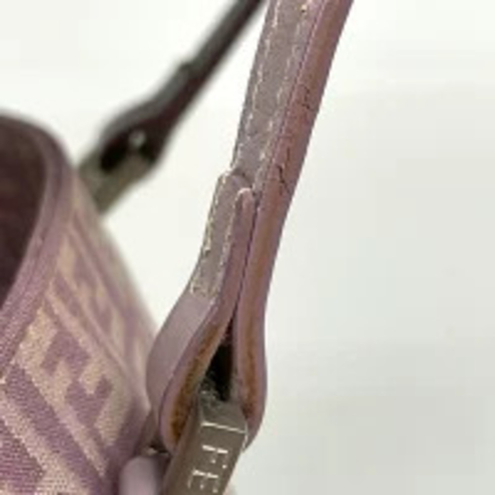 Fendi Zucchino Tote Bag Handbag Canvas Purple - Picture 5 of 7